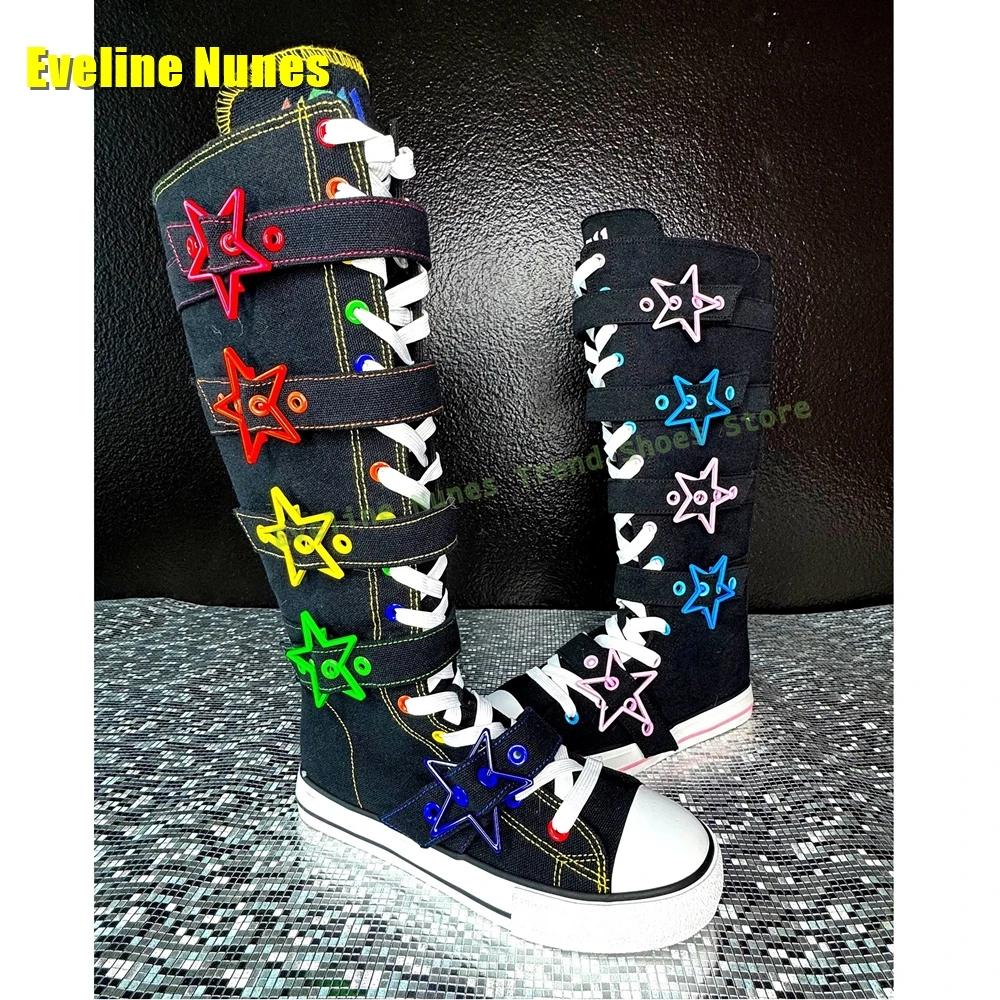 Women'S Shoes Trending 2025 - Heart Shaped Buckle Platform Boots Round