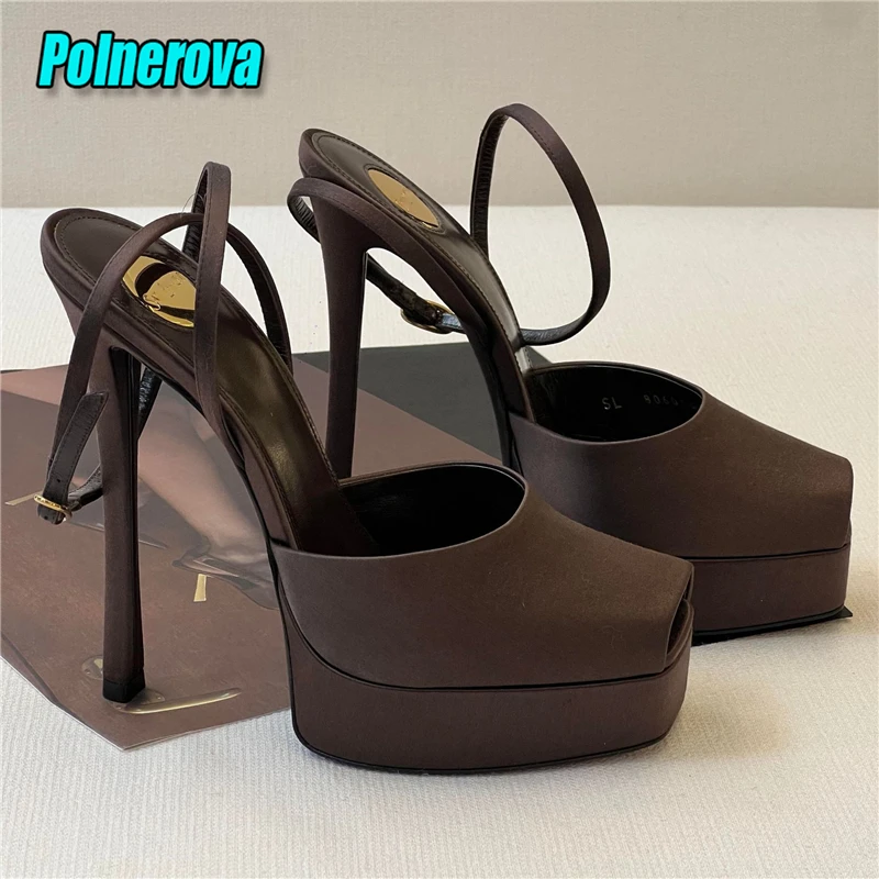 Women'S Shoes Peep Toe - Sexy Peep Toe Satin Women Sandals