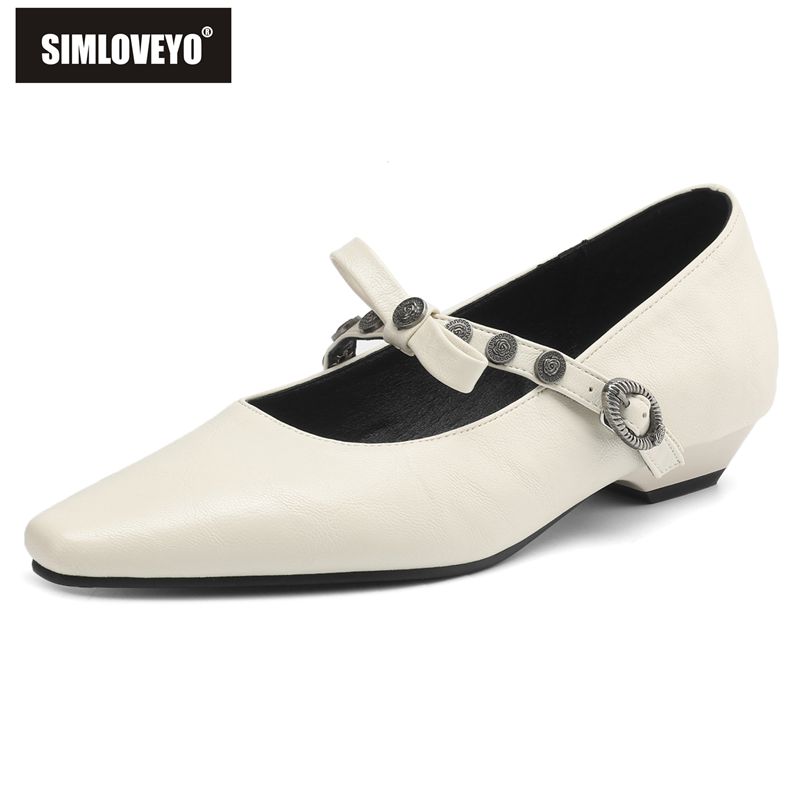 Women'S Shoes Extended Sizes - SIMLVOEYO Brand Women Flats Square Toe
