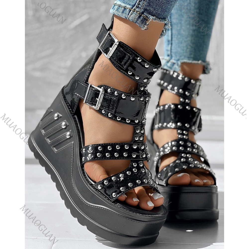 Women'S Shoes Peep Toe - Fashion Women Peep Toe Black Sandals