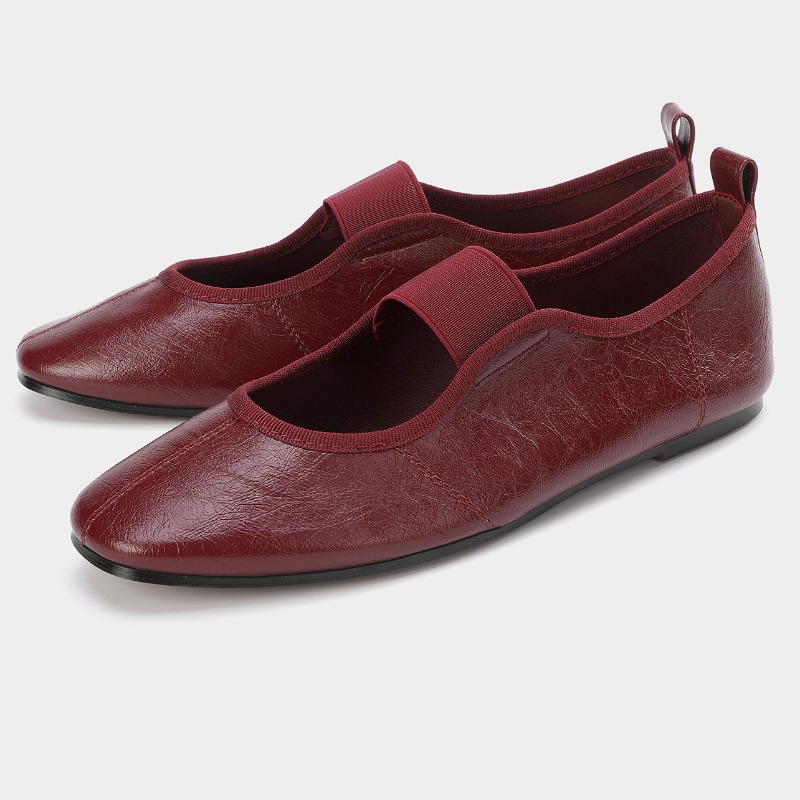 Square Toe Mule - Fashion Soft Leather Ballet Flats Women