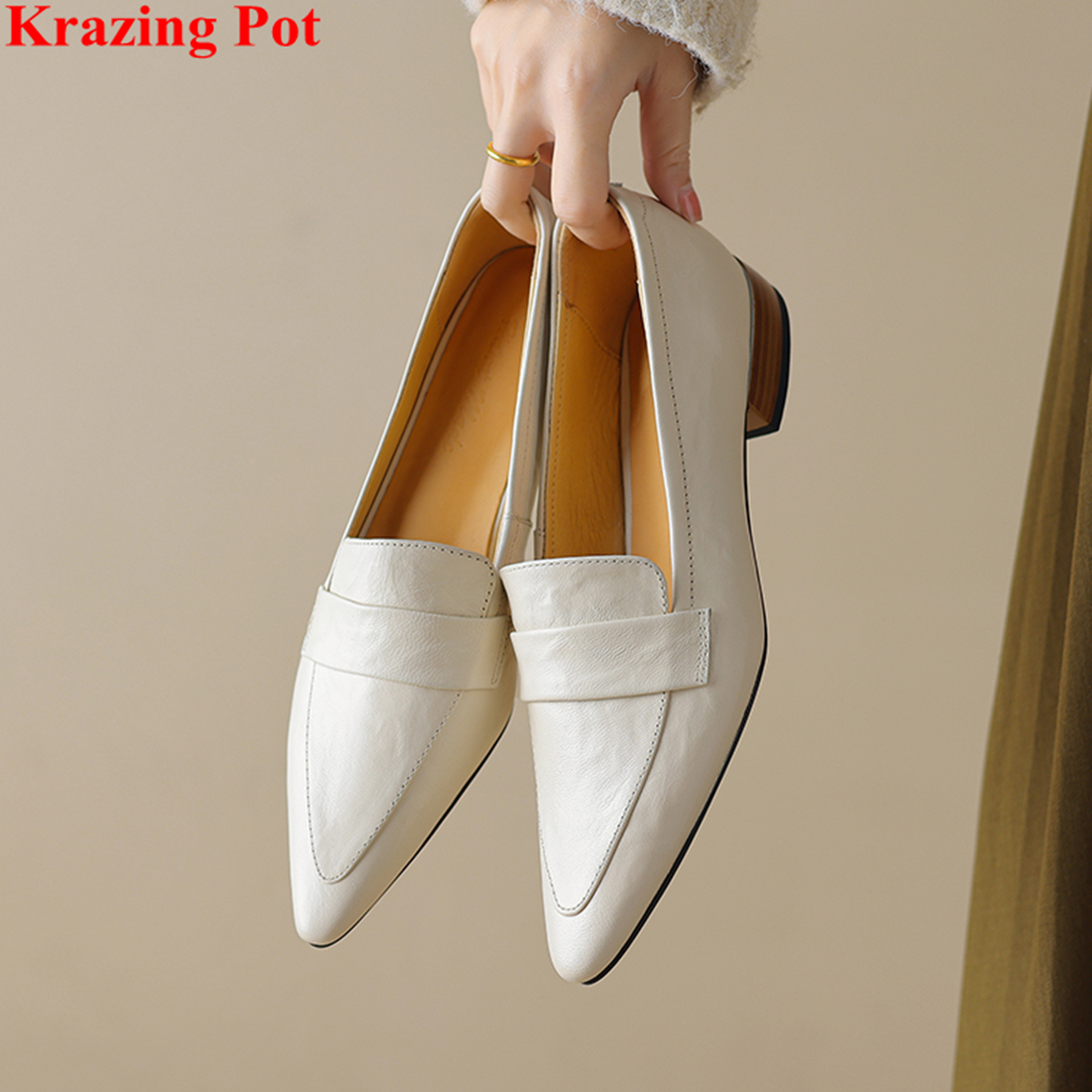 Women'S Shoes Plus Size - Plus Size 33-42 Sheepskin Pointed Toe