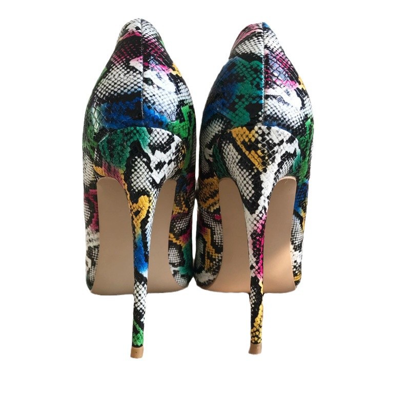 Colorful Python Leather High H - Women'S Shoes In Size 12 avaliação e preço