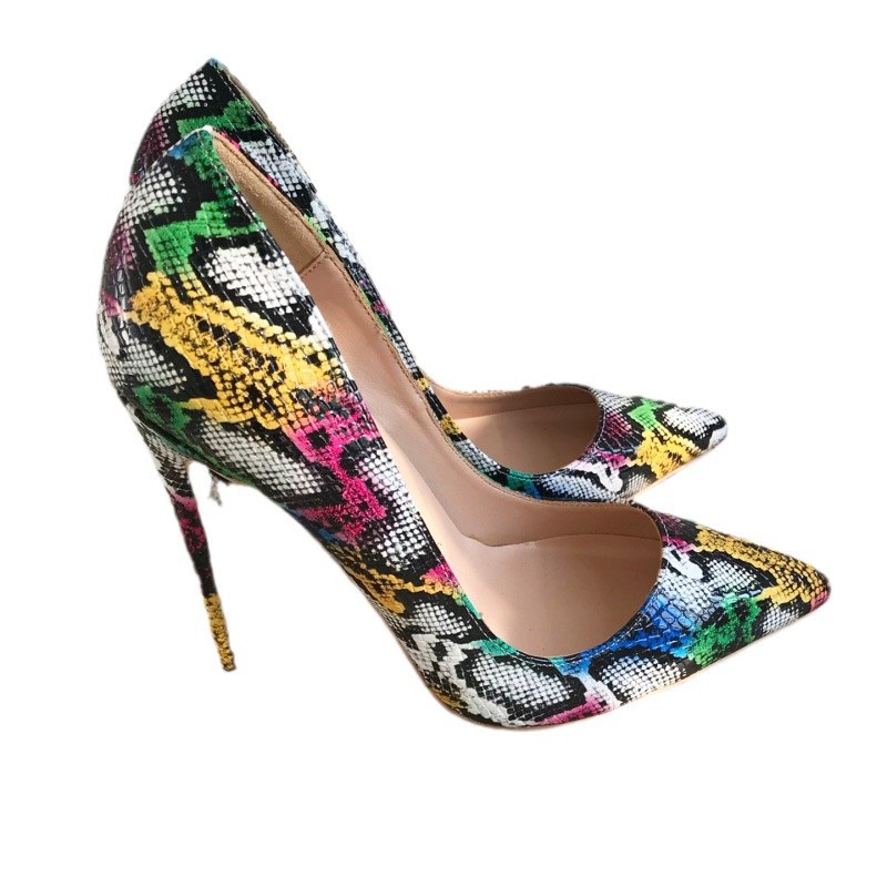 Colorful Python Leather High H - Women'S Shoes In Size 12 avaliação e preço