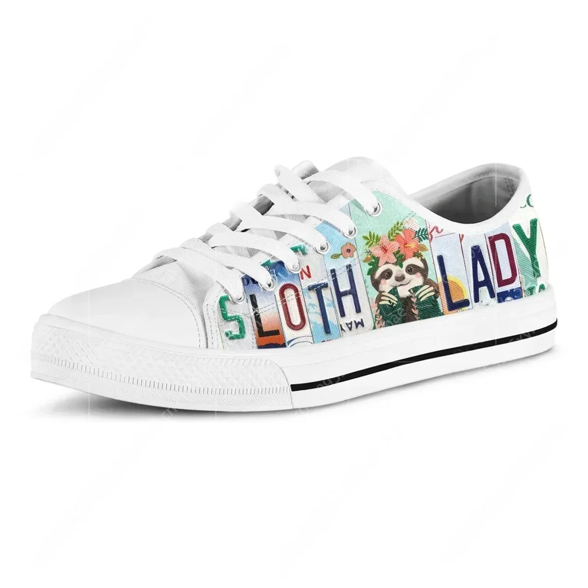 License Plate Sloth Lady Cute  - Women'S Shoes In Size 12 avaliação e preço