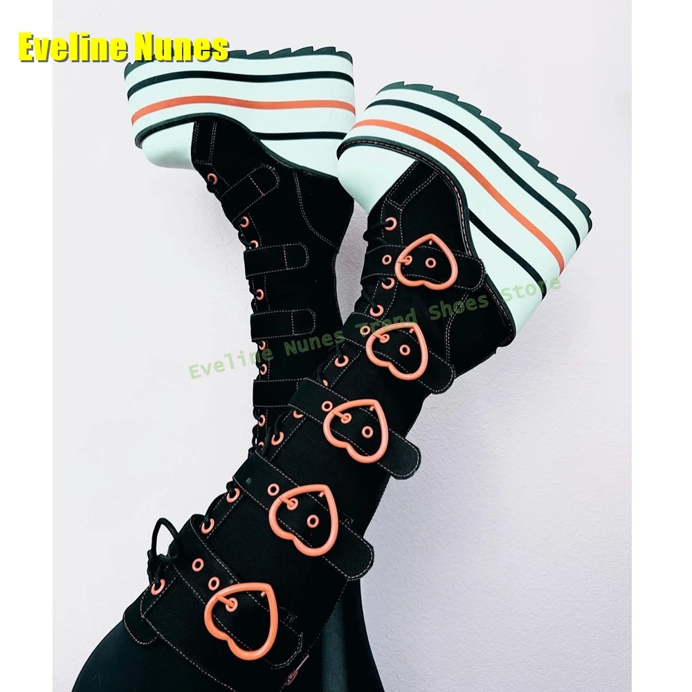 Heart Shaped Buckle Platform B - Women'S Shoes Trending 2025 avaliação e preço