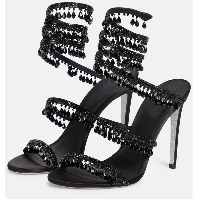 Sexy Green Crystal Fringe Stil - Women'S Shoes Peep Toe avaliação e preço