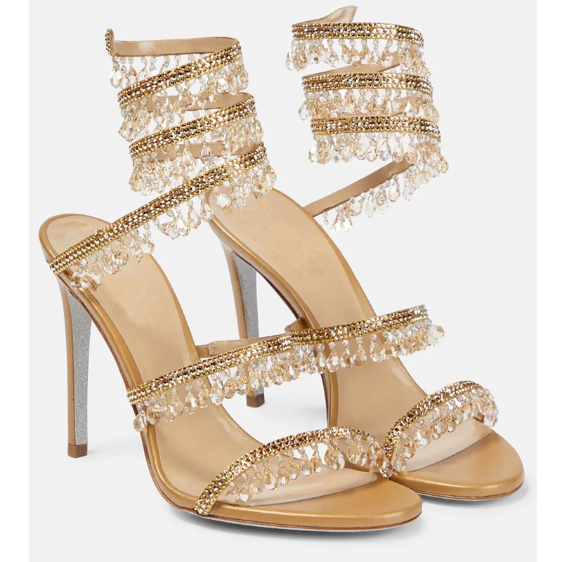 Sexy Green Crystal Fringe Stil - Women'S Shoes Peep Toe avaliação e preço
