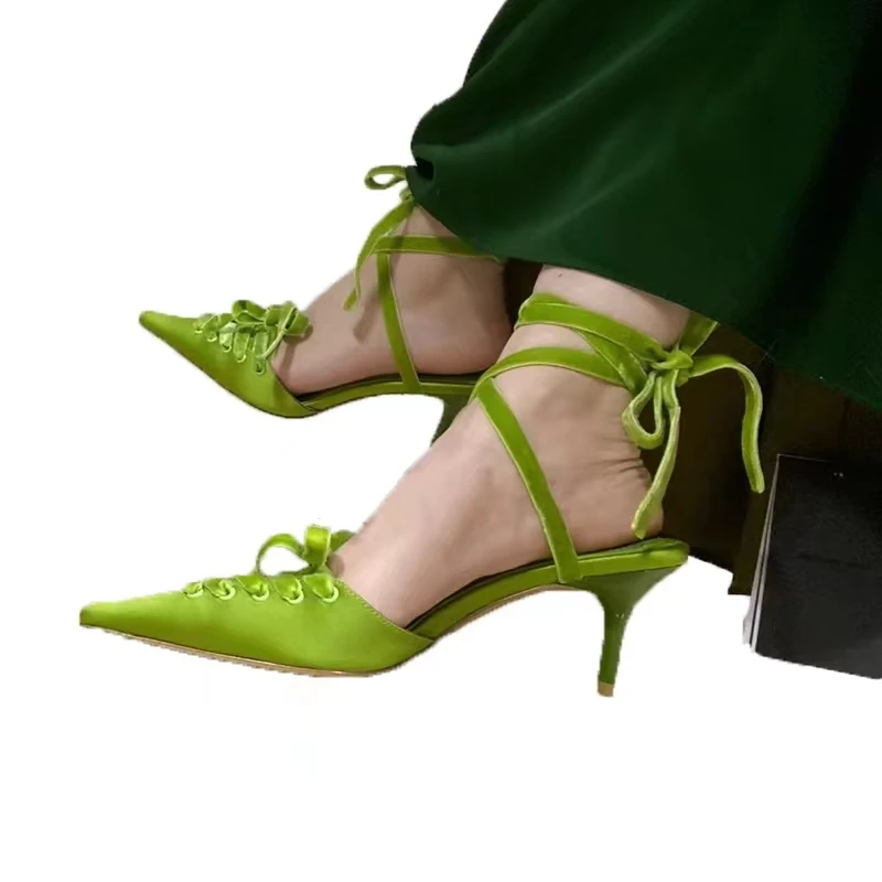 2026 New Kitten Heels Pointed  - Kids Shoes Women avaliação e preço