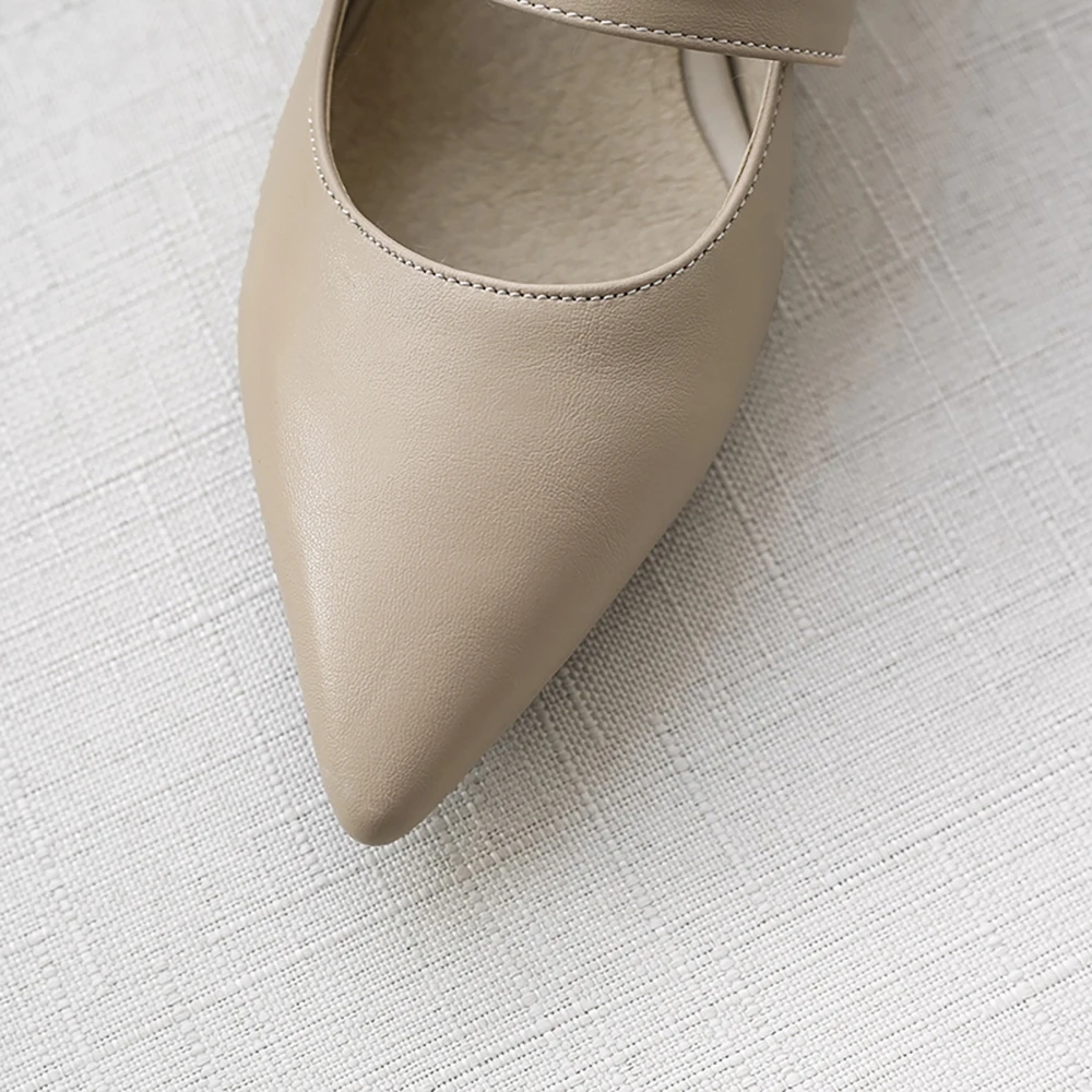 Autumn New Elegant Beige Apric - Women'S Shoes In Size 12 avaliação e preço