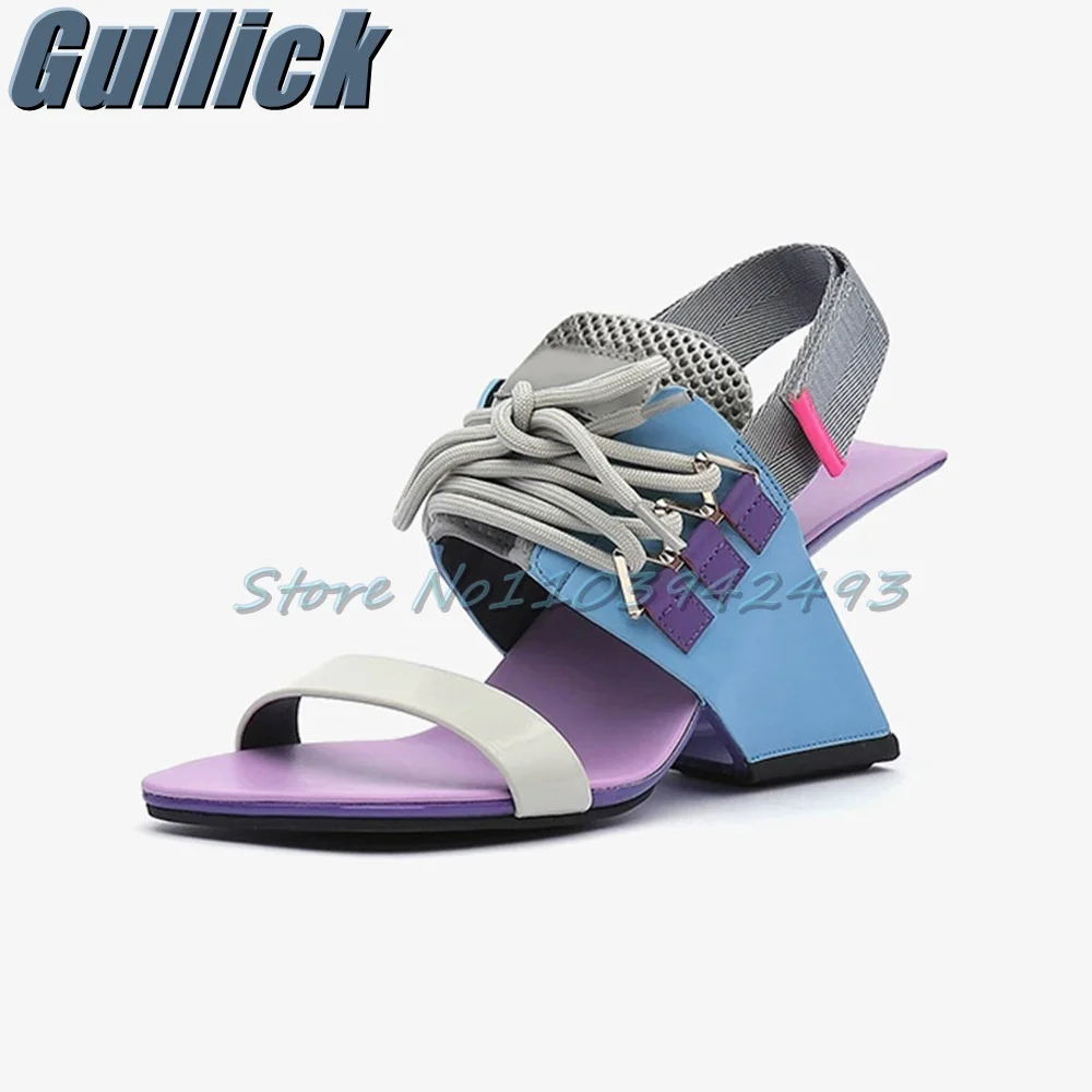 Gladiator Patchwork Heeled San - Kids Shoes Women avaliação e preço