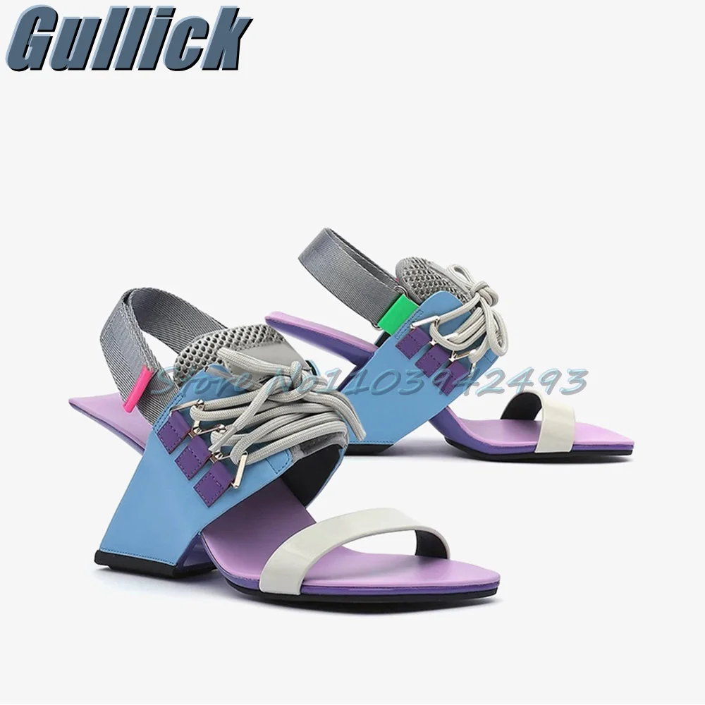 Gladiator Patchwork Heeled San - Kids Shoes Women avaliação e preço