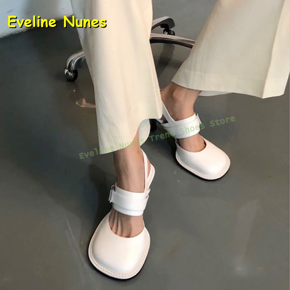 Women's Black Square Toe Buckl - Square Toe Mule avaliação e preço
