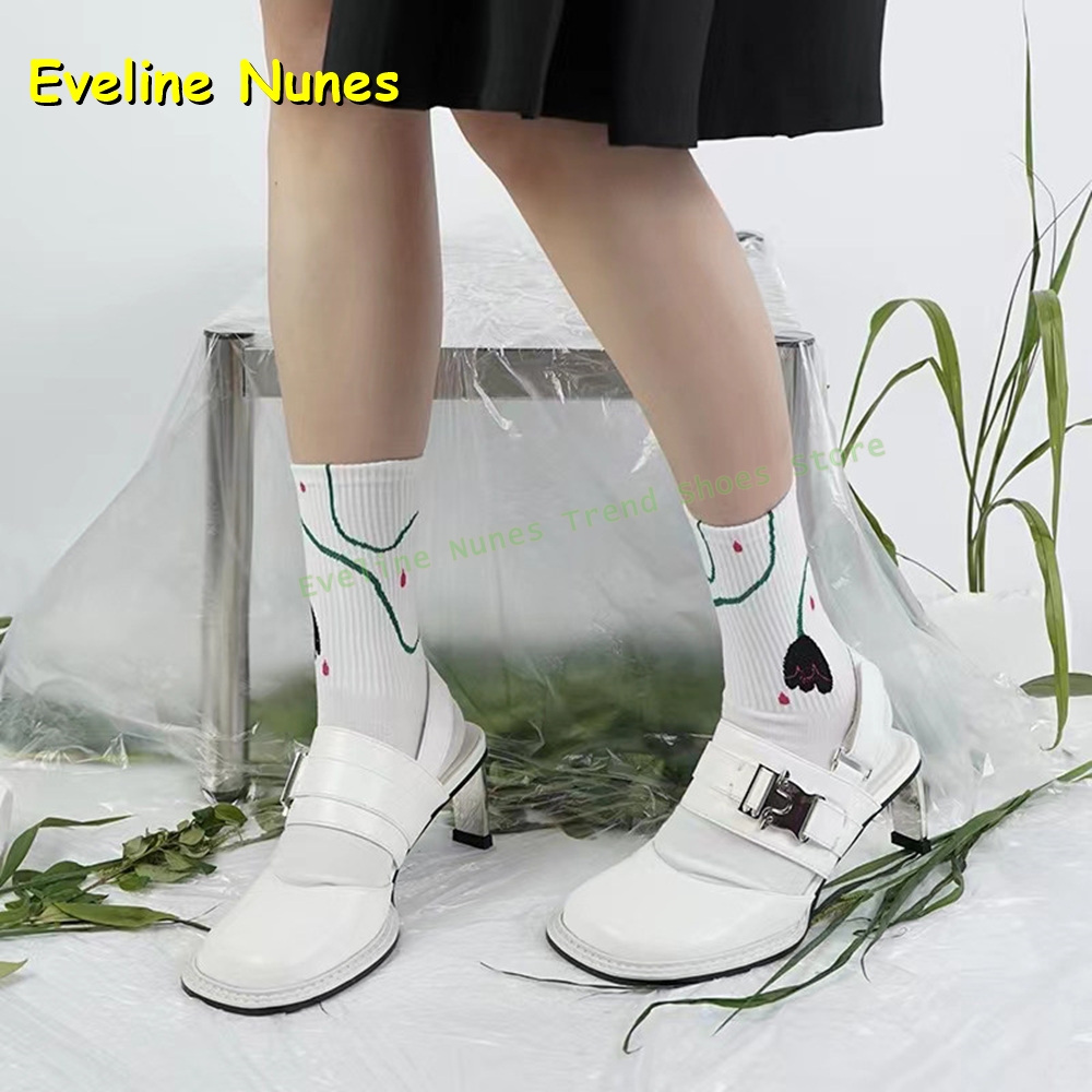 Women's Black Square Toe Buckl - Square Toe Mule avaliação e preço