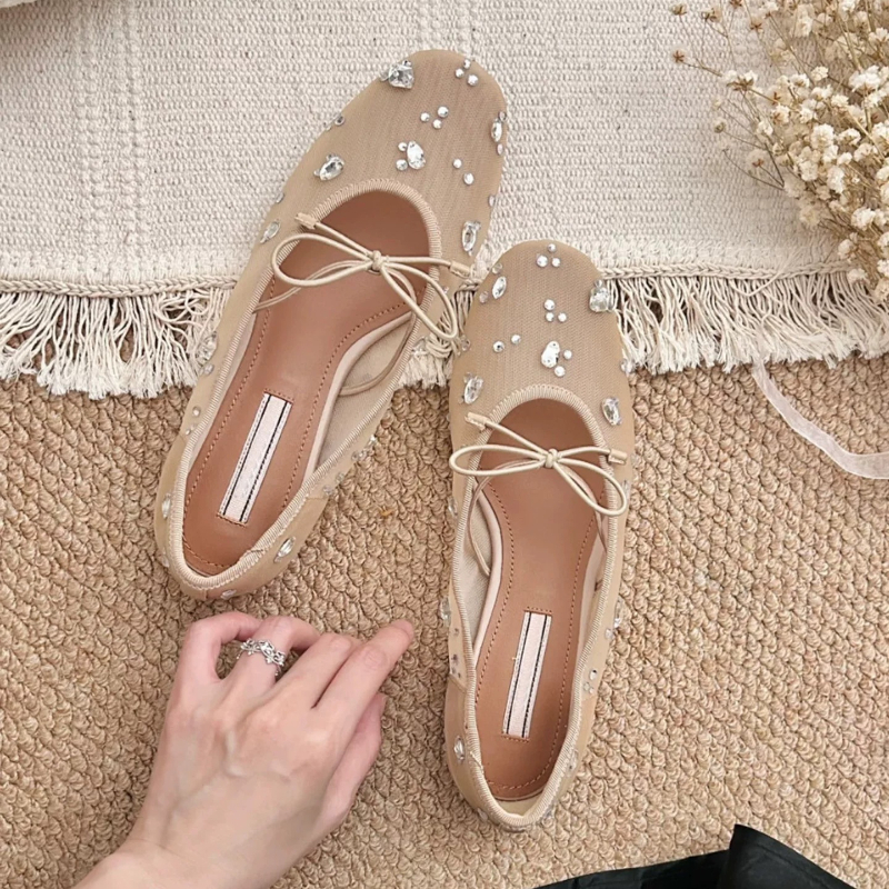 Diamond Luxury Mesh Mules Sand - Square Toe Mule avaliação e preço