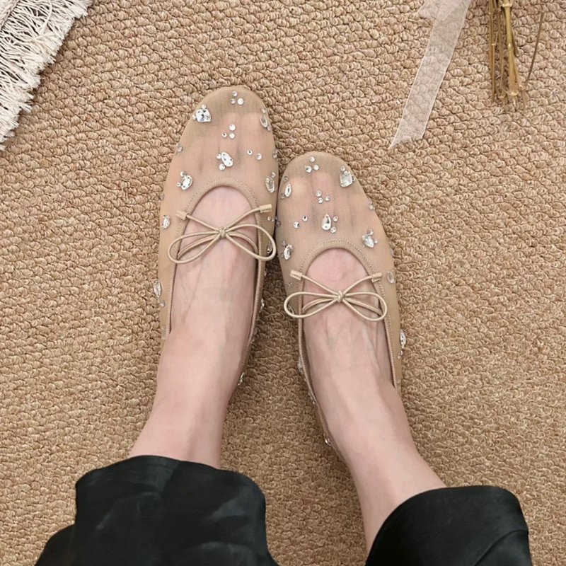 Diamond Luxury Mesh Mules Sand - Square Toe Mule avaliação e preço
