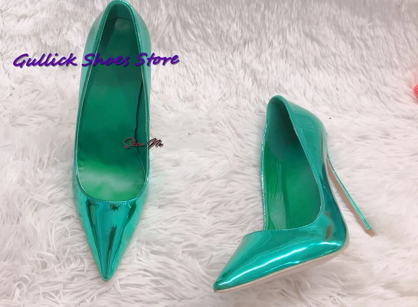 Shiny Purple Patent Leather Pu - Women'S Shoes In Size 12 avaliação e preço