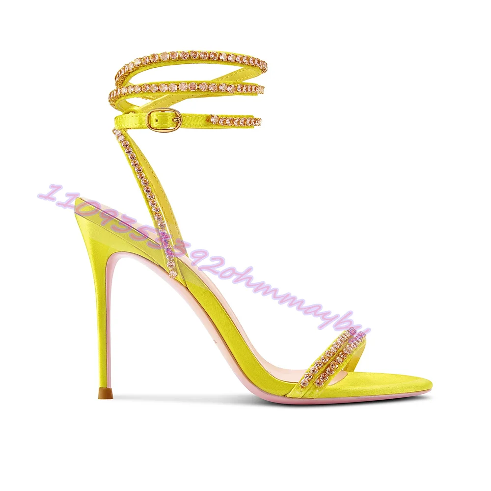 Rhinestone Yellow High Heels S - Kids Shoes Women avaliação e preço