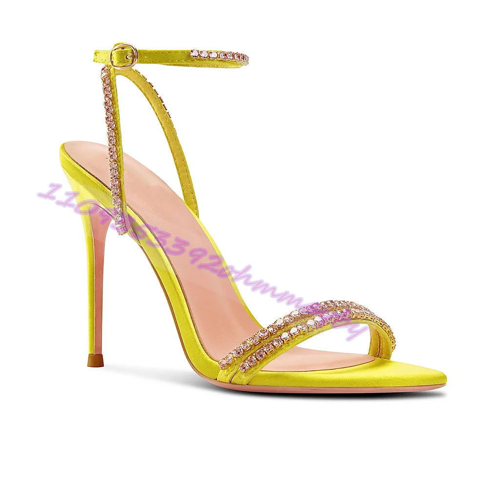 Rhinestone Yellow High Heels S - Kids Shoes Women avaliação e preço