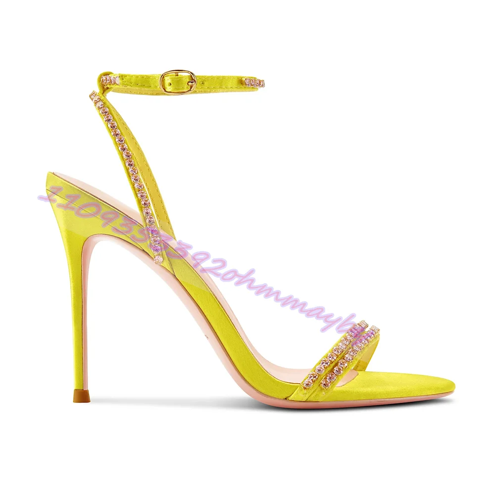 Rhinestone Yellow High Heels S - Kids Shoes Women avaliação e preço
