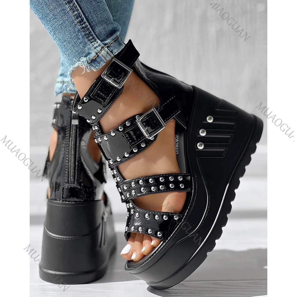 Fashion Women Peep Toe Black S - Women'S Shoes Peep Toe avaliação e preço