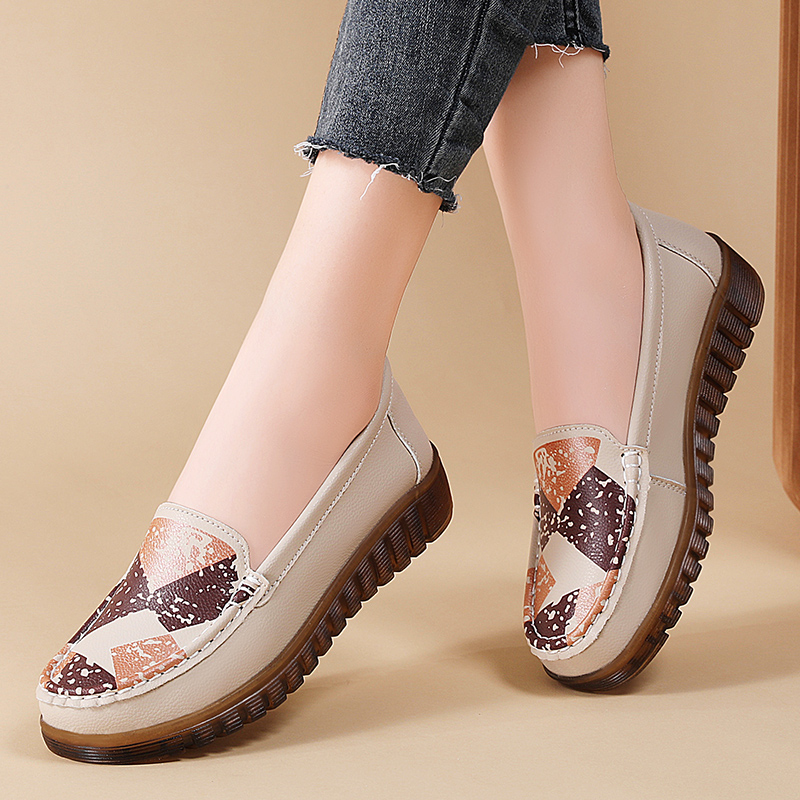 100% Genuine Leather Casual Wo - Women'S Shoes Extended Sizes avaliação e preço