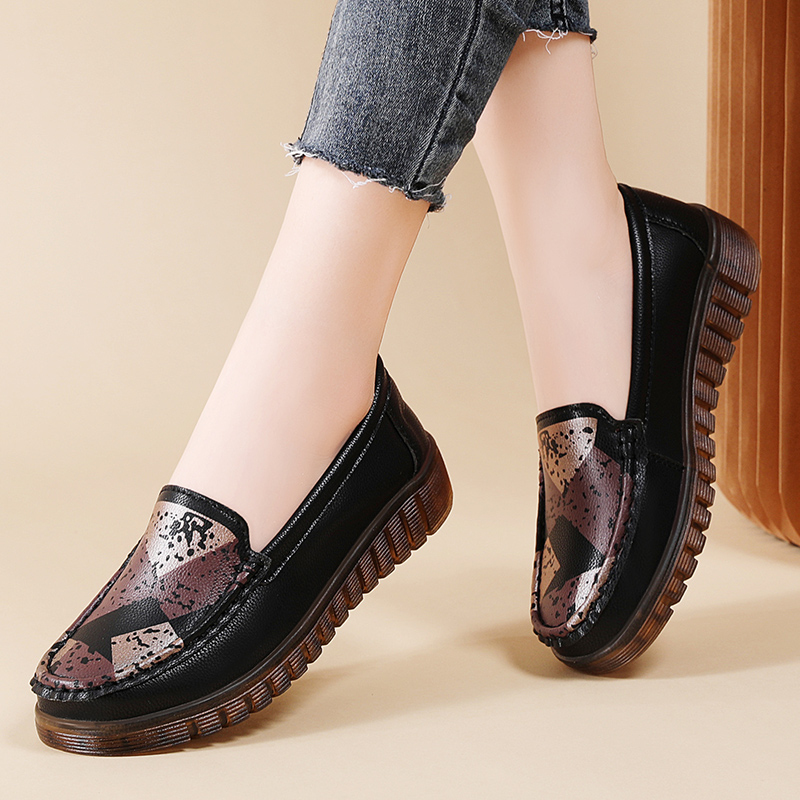 100% Genuine Leather Casual Wo - Women'S Shoes Extended Sizes avaliação e preço