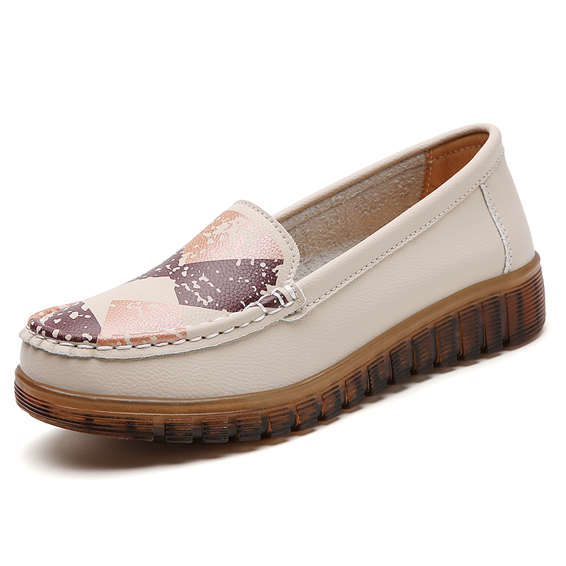 100% Genuine Leather Casual Wo - Women'S Shoes Extended Sizes avaliação e preço