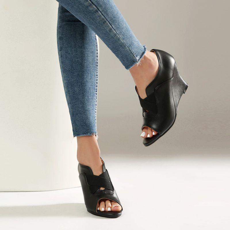 REAVE CAT Black Women Sandals  - Women'S Shoes Extended Sizes avaliação e preço