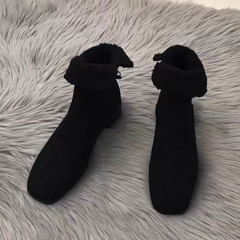 Women Fur Snow Boots Flats Spo - Women'S Shoes Trending 2025 avaliação e preço