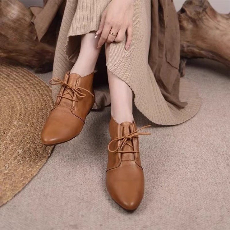 Women Short Boots 2025 Leather - Women'S Shoes Trending 2025 avaliação e preço