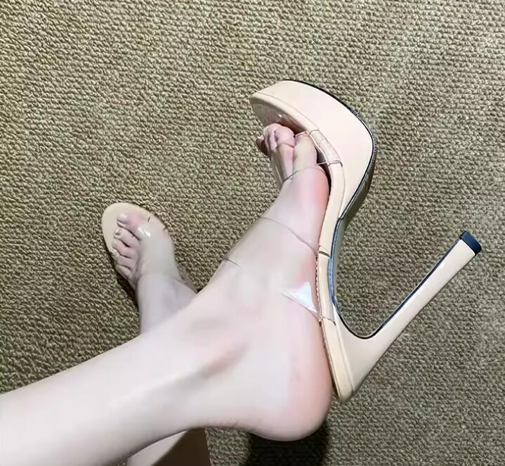 Clear PVC Strap 12/10 cm high  - Women'S Shoes In Size 12 avaliação e preço