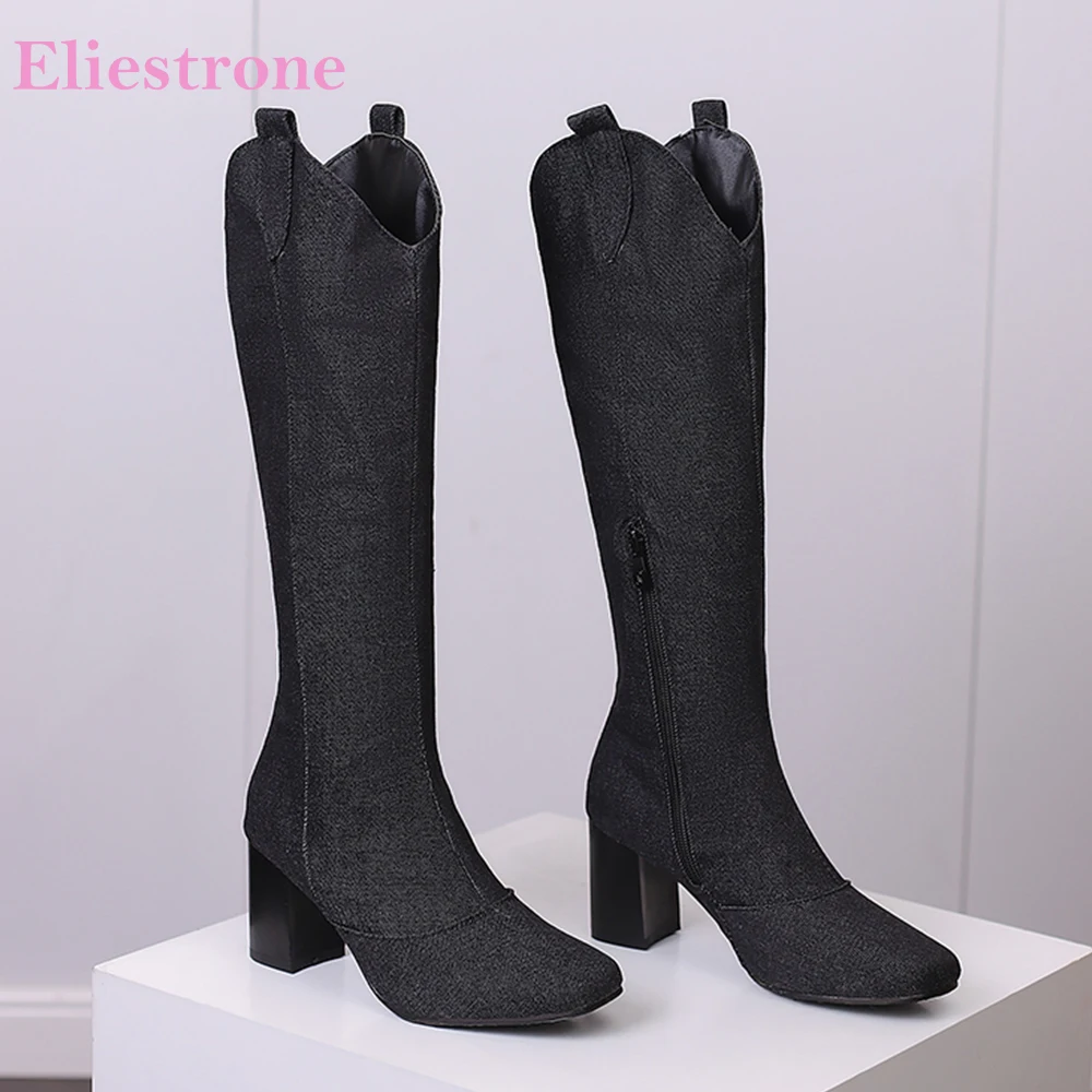 New Winter Black Blue Women Kn - Women'S Shoes In Size 12 avaliação e preço