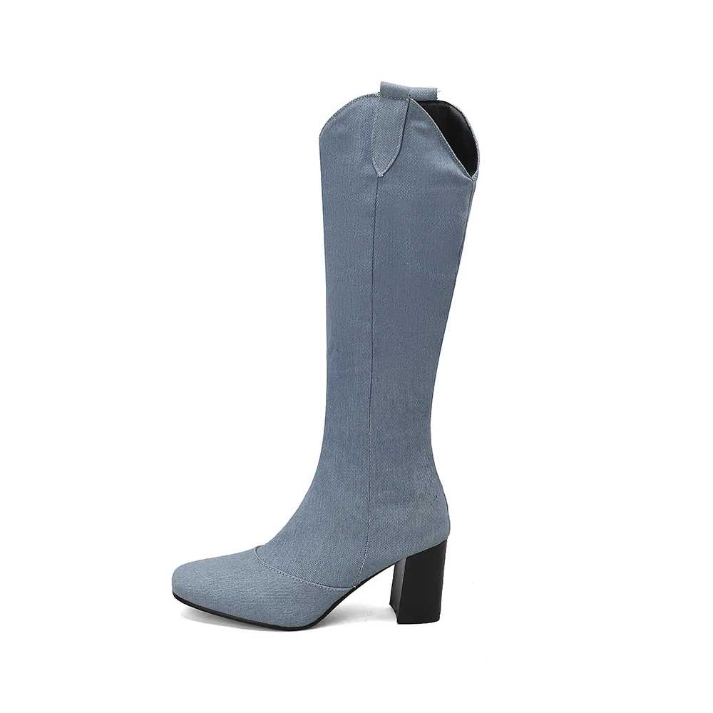 New Winter Black Blue Women Kn - Women'S Shoes In Size 12 avaliação e preço
