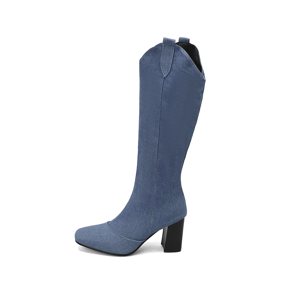 New Winter Black Blue Women Kn - Women'S Shoes In Size 12 avaliação e preço