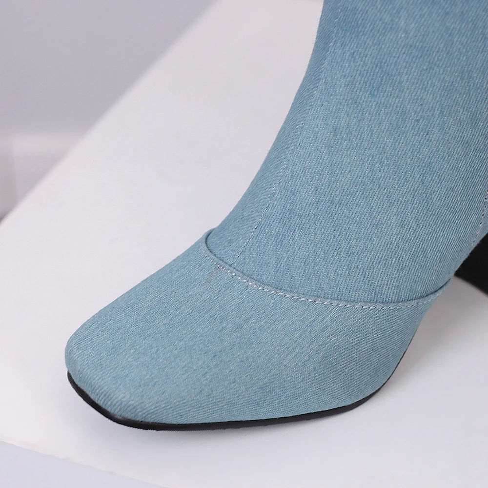 New Winter Black Blue Women Kn - Women'S Shoes In Size 12 avaliação e preço