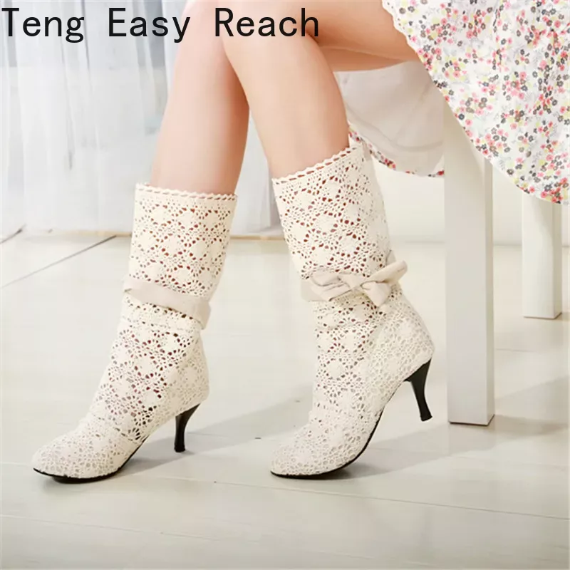 Crochet Summer Boots 2024 New  - Women Shoes Xxl avaliação e preço