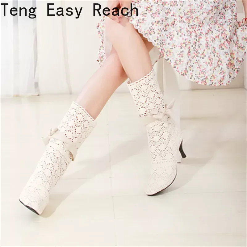 Crochet Summer Boots 2024 New  - Women Shoes Xxl avaliação e preço