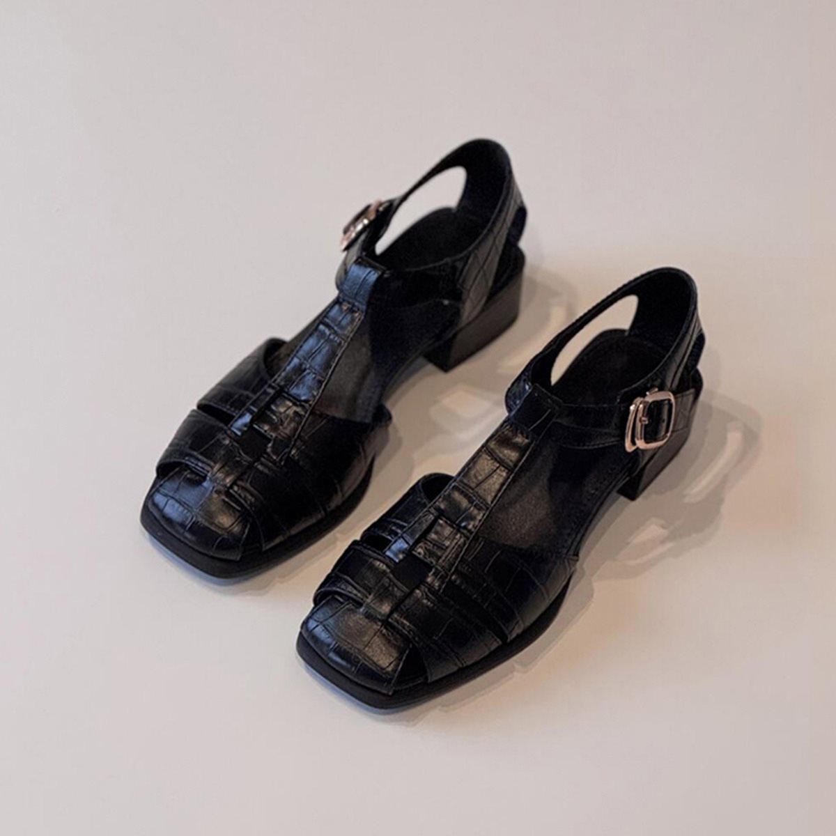 Women's Sandals Summer New Fas - Square Toe Mule avaliação e preço