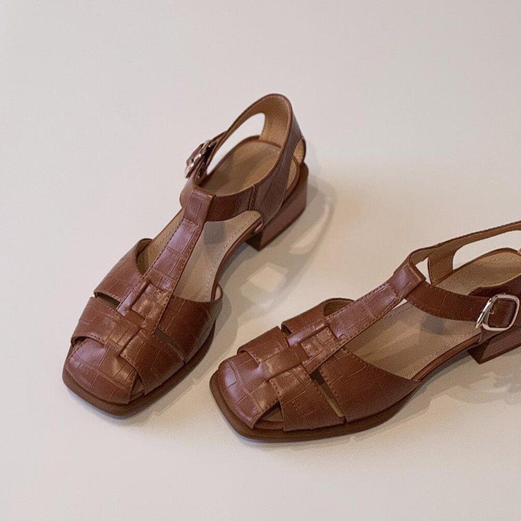 Women's Sandals Summer New Fas - Square Toe Mule avaliação e preço
