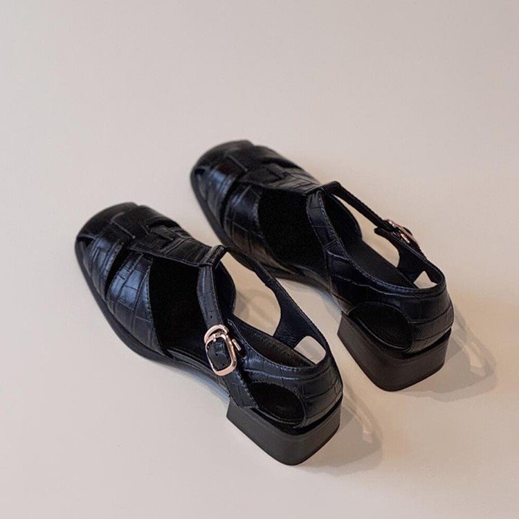 Women's Sandals Summer New Fas - Square Toe Mule avaliação e preço