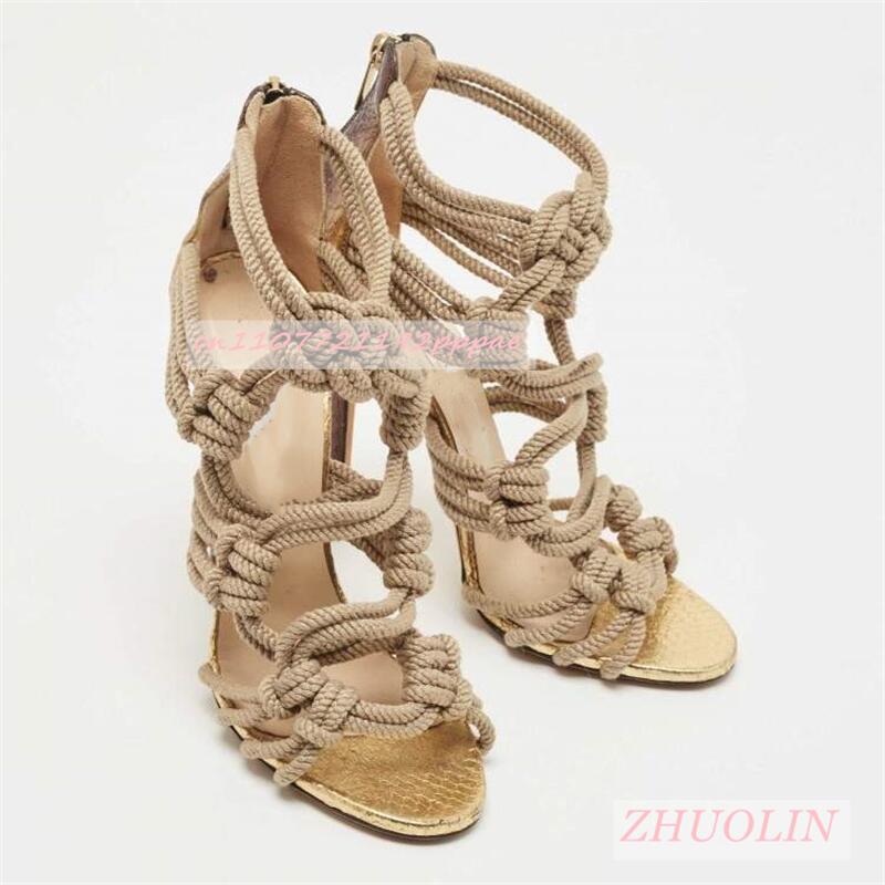 Female Braided Rope Open Toe S - Kids Shoes Women avaliação e preço