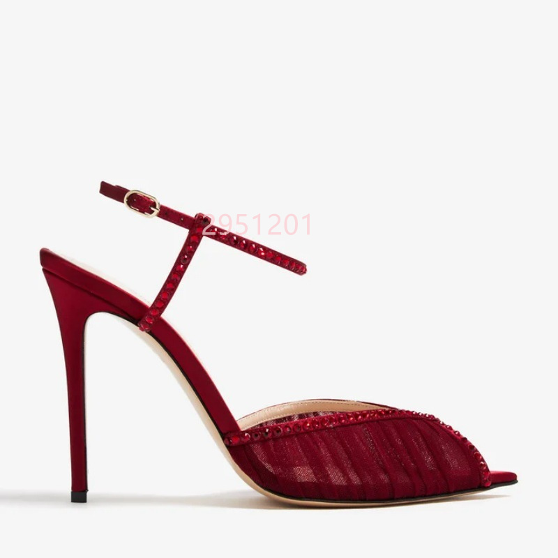 Peep Toe Mesh Pumps Buckles St - Women'S Shoes Peep Toe avaliação e preço