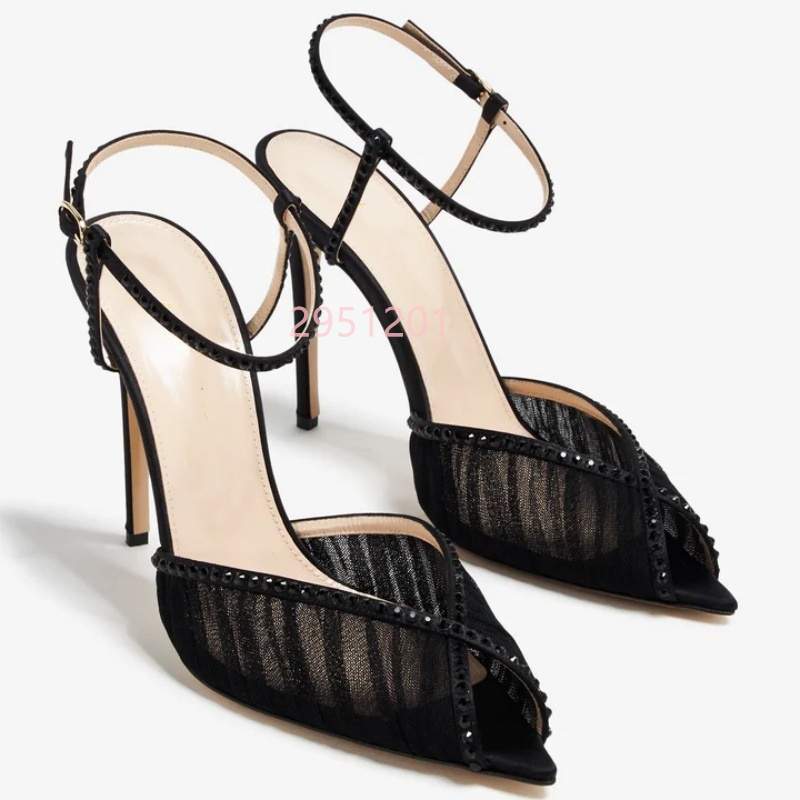 Peep Toe Mesh Pumps Buckles St - Women'S Shoes Peep Toe avaliação e preço