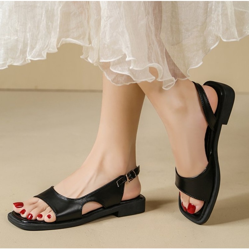 2026 summer retro women's sand - Square Toe Mule avaliação e preço