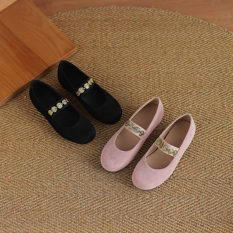 SIMLOVEYO Pink Women Flats Rou - Women'S Shoes Extended Sizes avaliação e preço