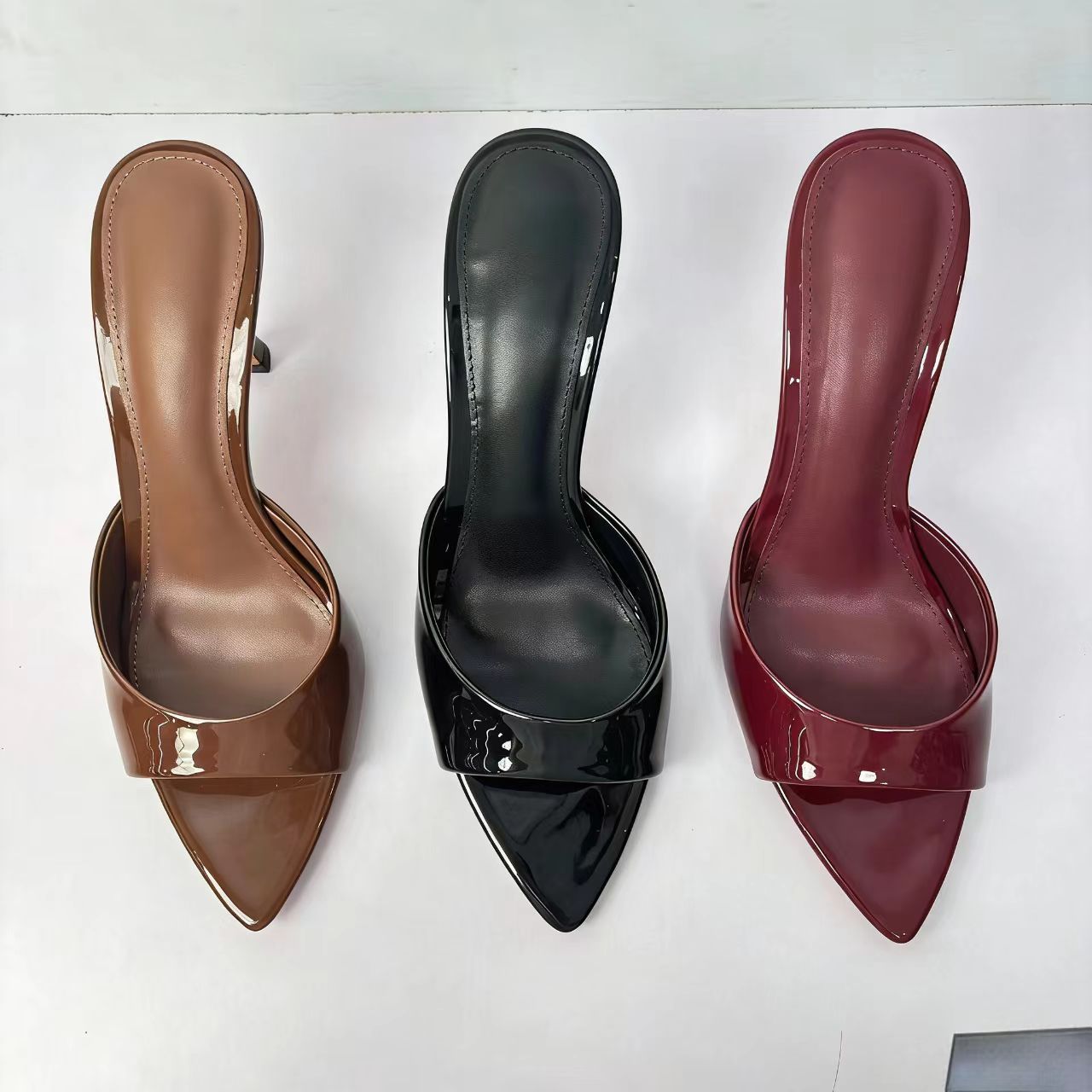 Women Glossy Leather Peep Toe  - Women'S Shoes Peep Toe avaliação e preço