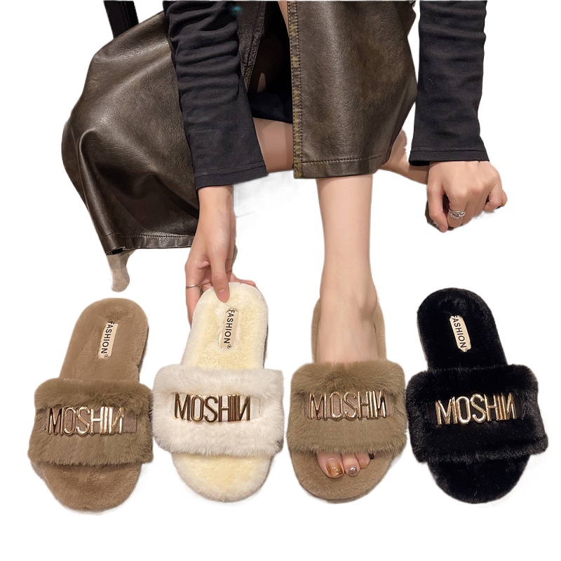 Plus Size 35-42 Plush Slippers - Women'S Shoes Plus Size avaliação e preço
