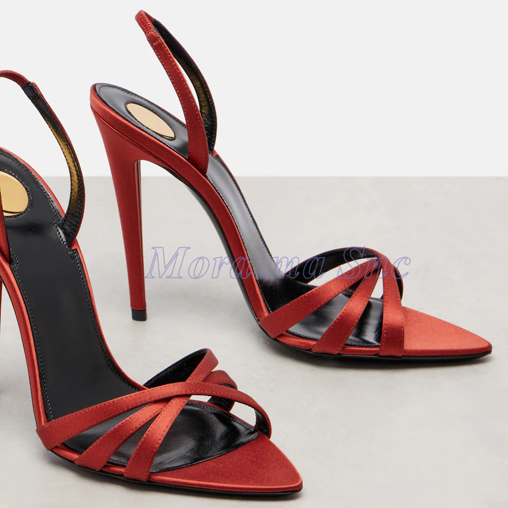 Satin Pointed Toe Cross Strap  - Kids Shoes Women avaliação e preço
