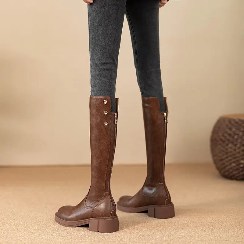 Autumn Winter Middle Heel Ladi - Women'S Shoes For Work avaliação e preço